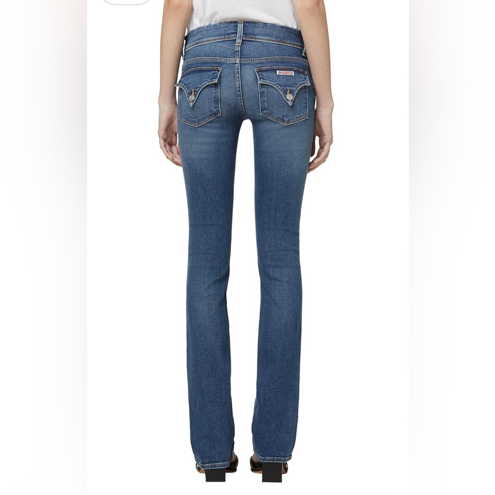 Hudson Mid-Rise Beth Baby Boot Women's Dark Blue Jeans with Back Flap Pockets - Picture 13 of 17